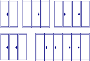 sliding and stacking door configurations