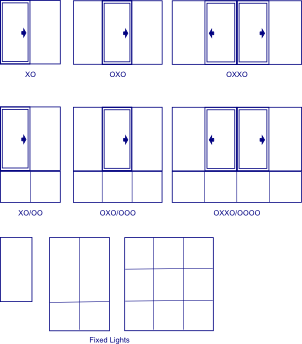 sliding and fixed light configurations